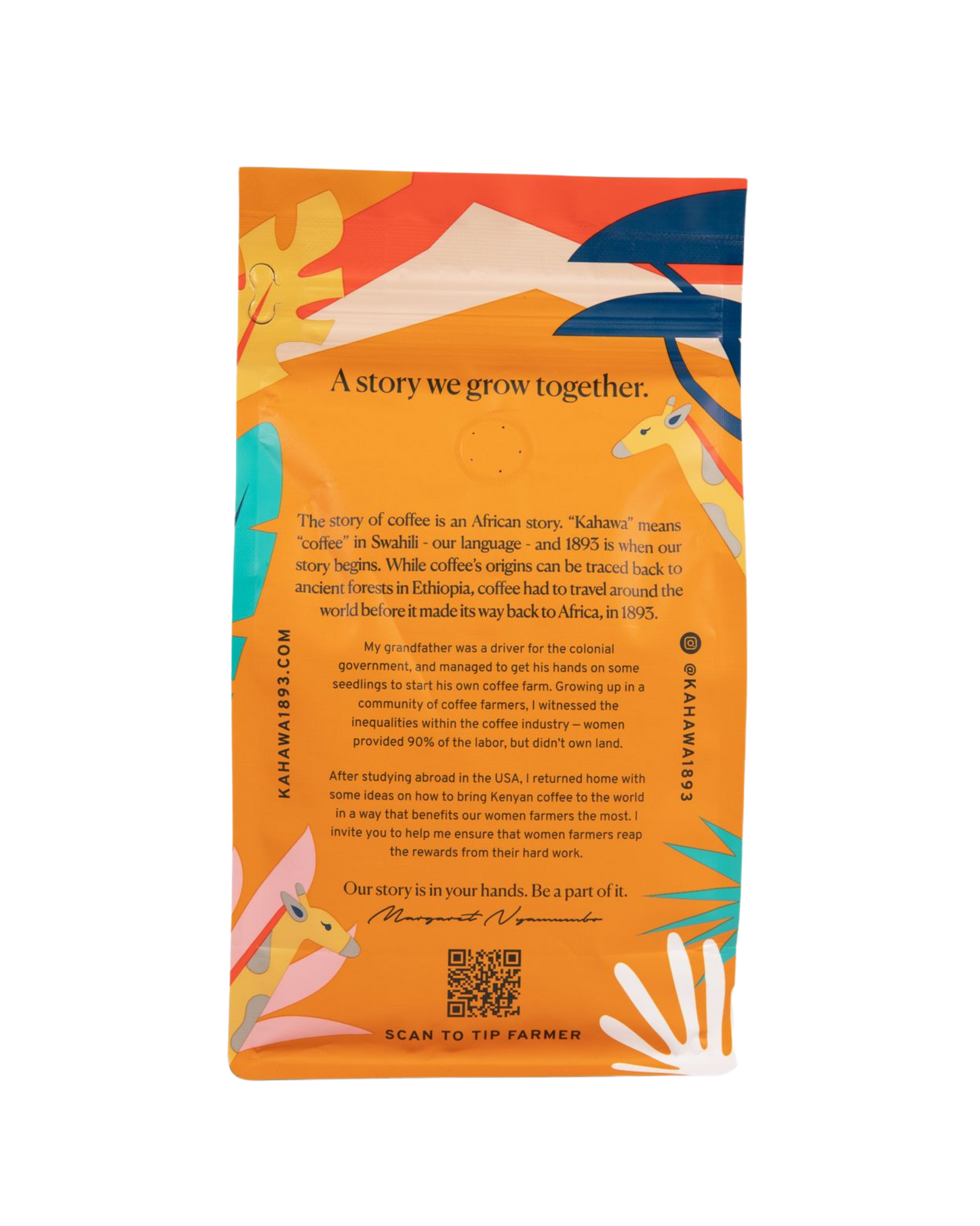 Kahawa 1893 Serengeti Blend Dark Roast - Whole Bean Coffee - 12oz. Bag