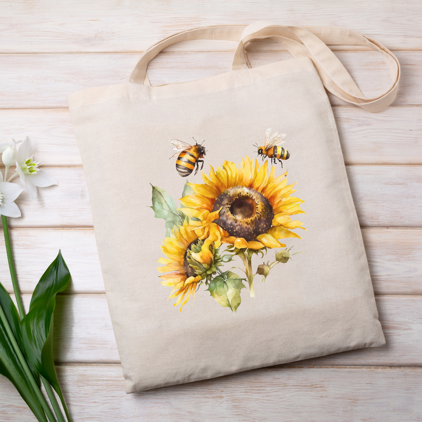 Sunflower Garden Tote - 15" H x 15" W