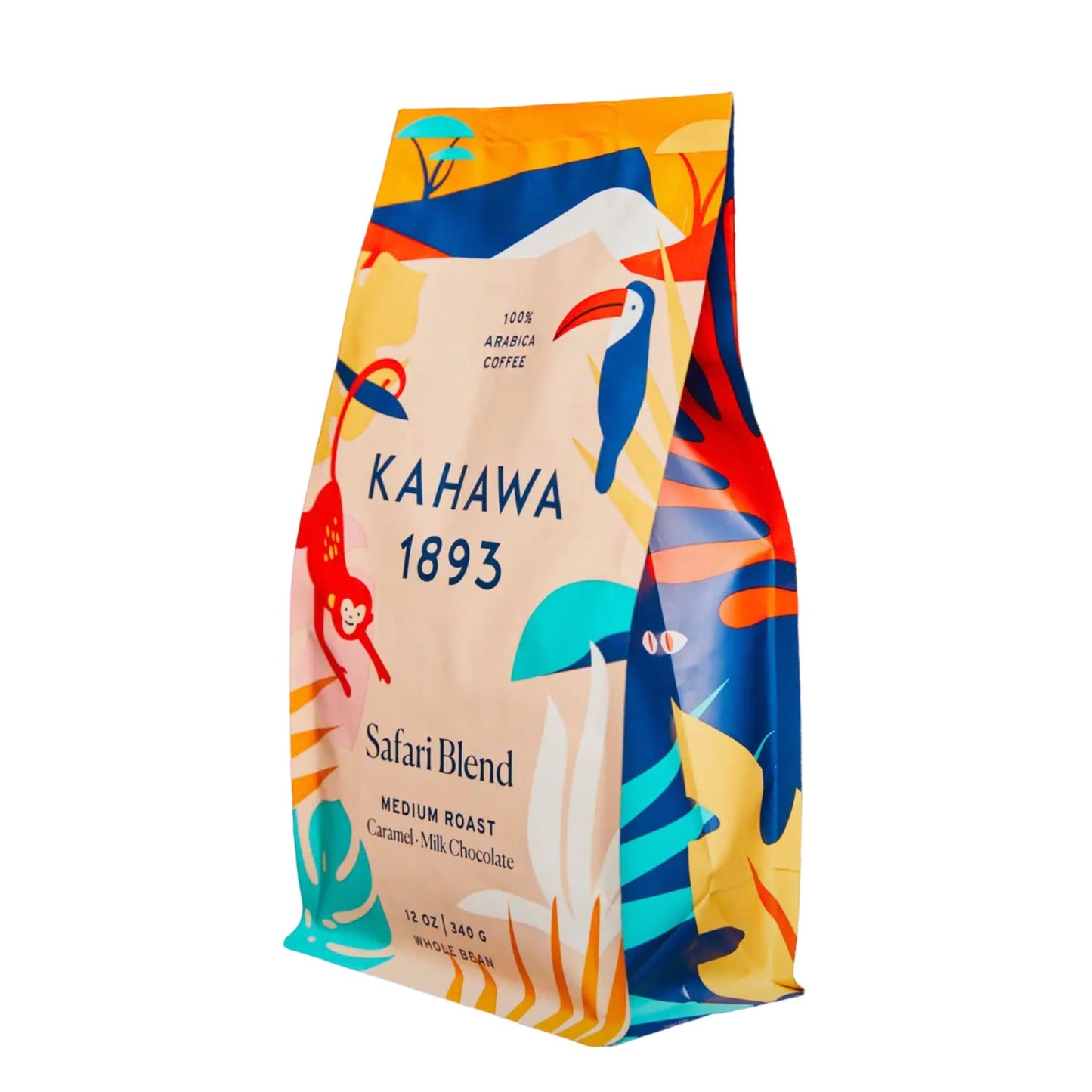 Kahawa 1893 Safari Blend Medium Roast - Whole Bean Coffee - 12oz. Bag