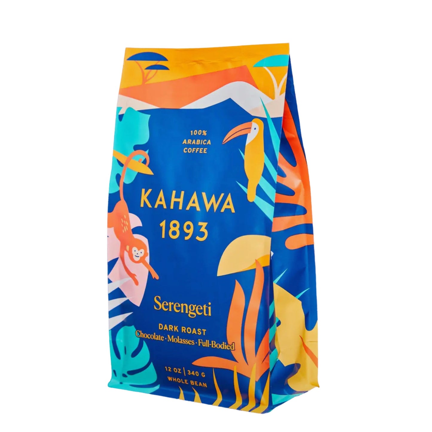Kahawa 1893 Serengeti Blend Dark Roast - Whole Bean Coffee - 12oz. Bag