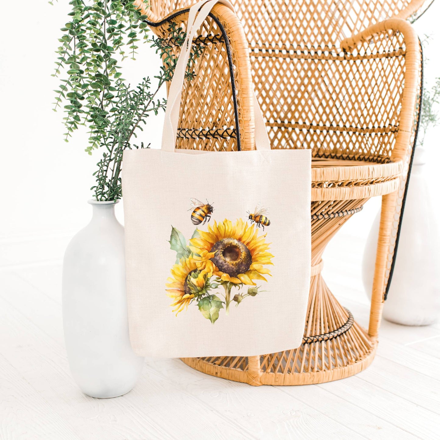 Sunflower Garden Tote - 15" H x 15" W