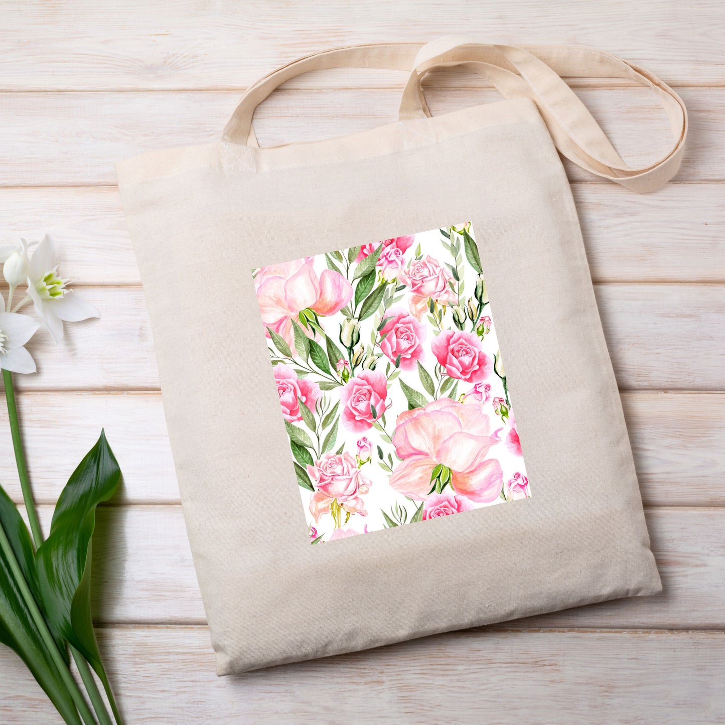 Soft Floral Bag - 16in H x 15in W