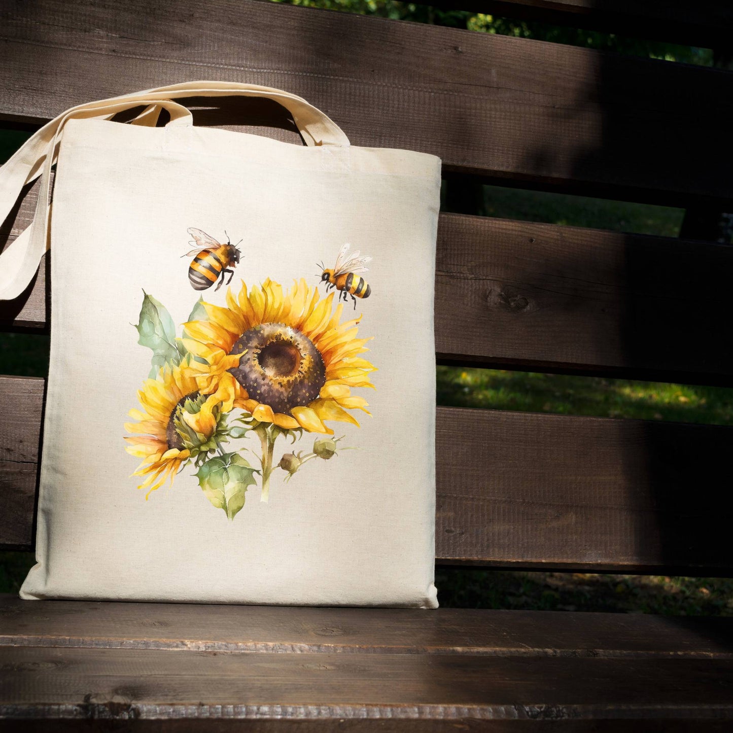Sunflower Garden Tote - 15" H x 15" W