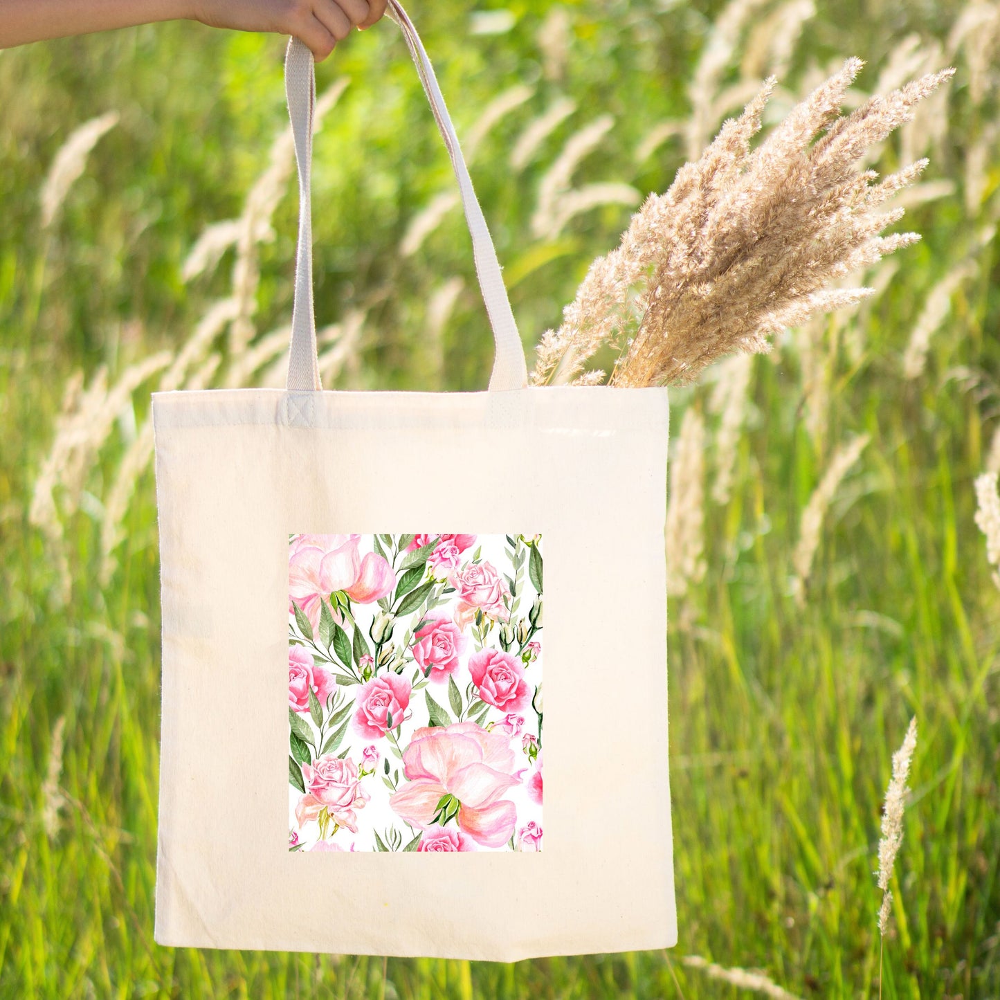 Soft Floral Bag - 16in H x 15in W