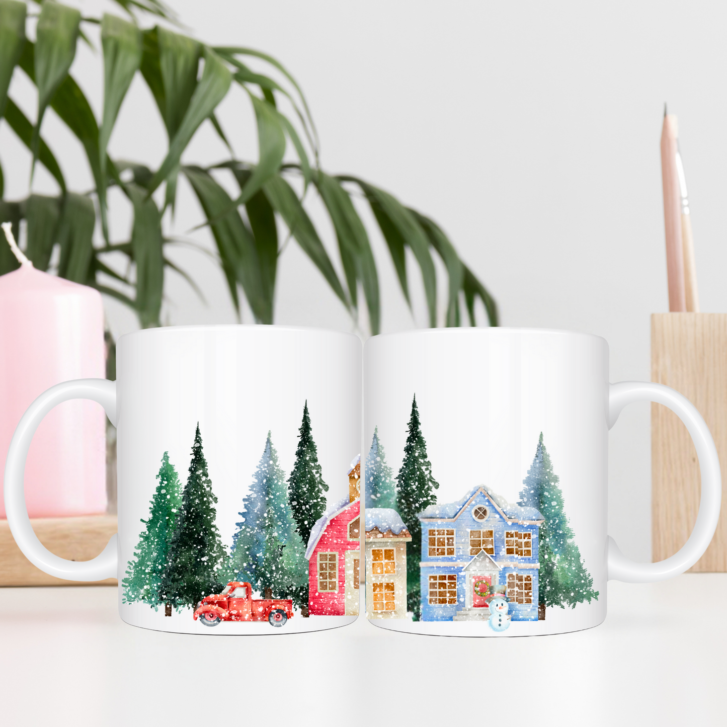 Winter Village Mug - 15oz