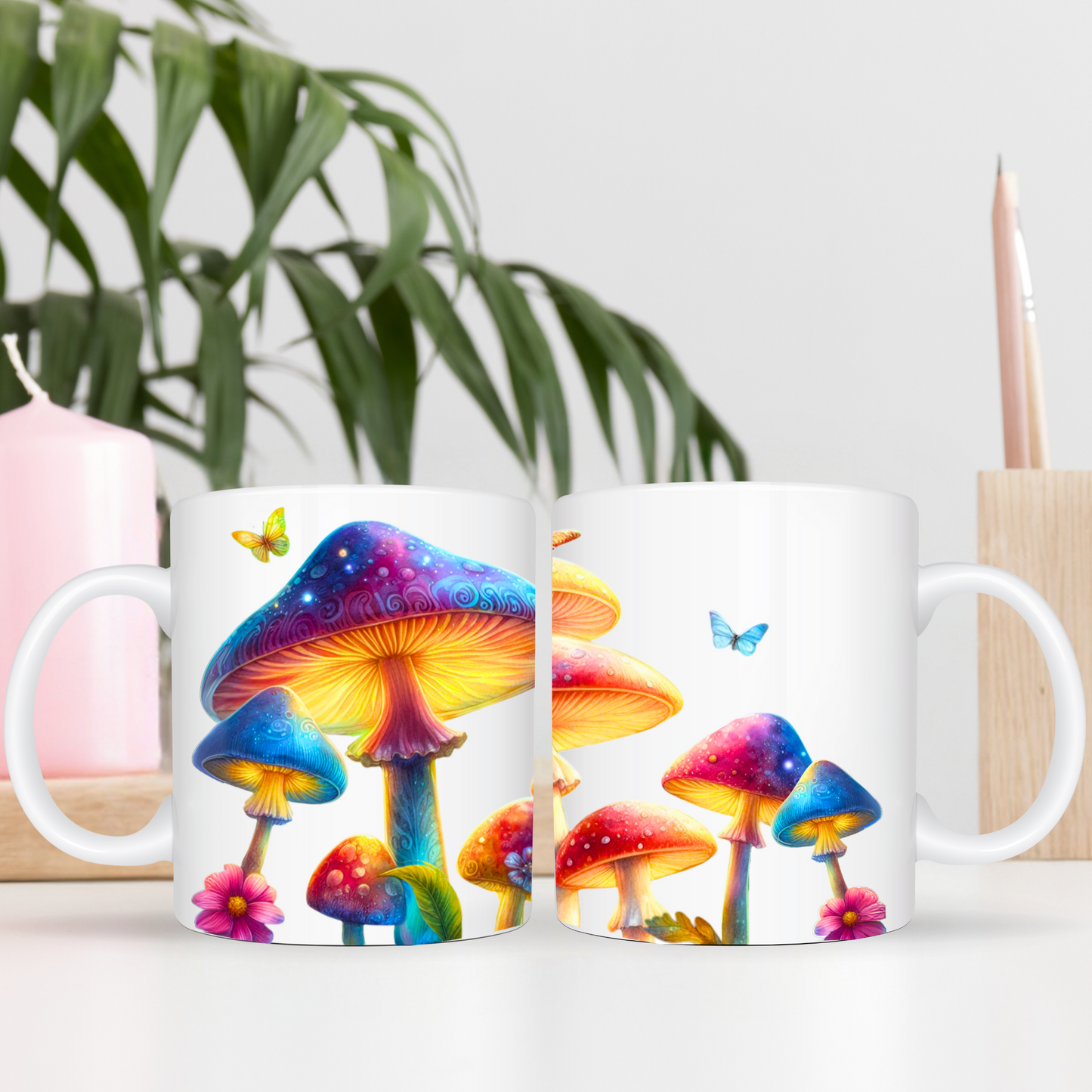 Colorful Mushroom Garden 15oz Mug