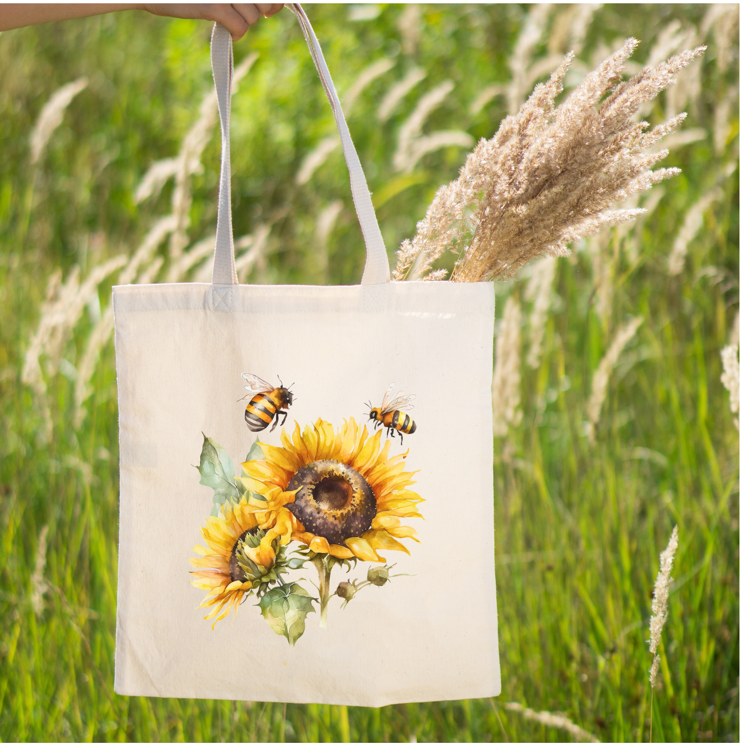 Sunflower Garden Tote - 15" H x 15" W