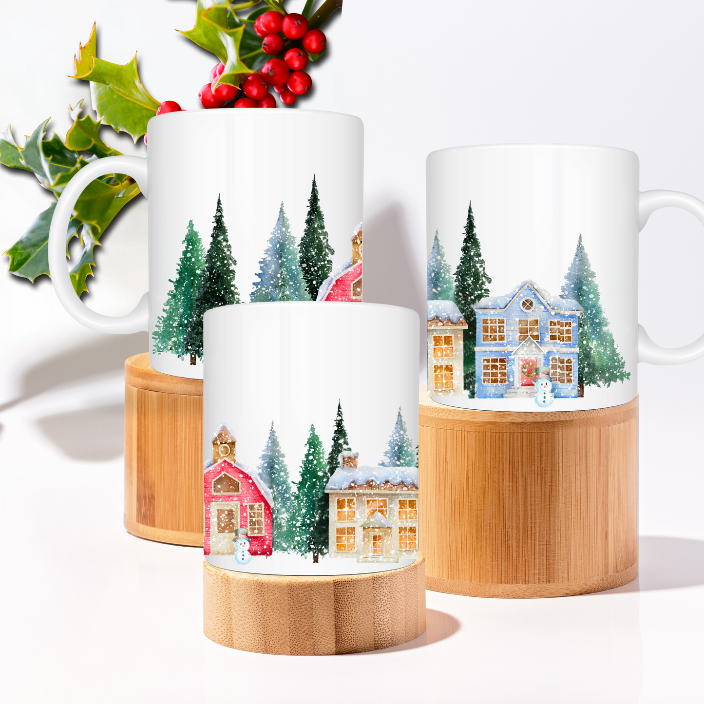 Winter Village Mug - 15oz