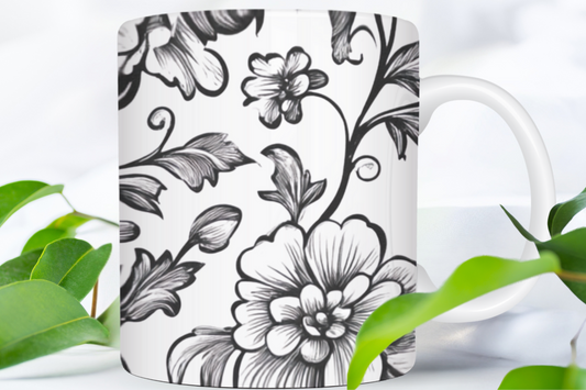 Fleur Noire Mug - 15 oz